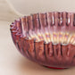 Vintage Medium Dark Purple Carnival Glass Bowl with Crimped Edge