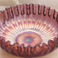 Vintage Medium Dark Purple Carnival Glass Bowl with Crimped Edge