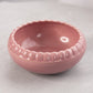 Vintage Medium Dusty Pink Brush Pottery Scalloped Cupped Bowl