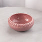Vintage Medium Dusty Pink Brush Pottery Scalloped Cupped Bowl