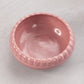 Vintage Medium Dusty Pink Brush Pottery Scalloped Cupped Bowl