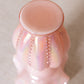 Vintage Medium Fenton Pink Overlay Iridescent Glass Vase