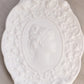 Vintage Medium Fostoria White Milk Glass Jenny Lind Cameo Tray