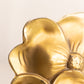 Vintage Medium Gold Tone Metal Dogwood Floral Bookends