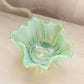 Vintage Medium Green Opalescent Glass Fostoria Heirloom Bowl