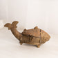 Vintage Medium Heavy Brass Hinged Lidded Fish Dish