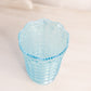 Vintage Medium Imperial Glass Light Blue Iridescent Block and Daisy Vase