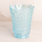 Vintage Medium Imperial Glass Light Blue Iridescent Block and Daisy Vase
