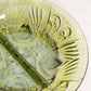 Vintage Medium Indiana Killarney Circular Green Glass Divided Dish