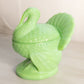 Vintage Medium LE Smith Jadeite Green Turkey Lidded Dish