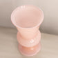 Vintage Medium Light Pink Glass Footed Vase with More Narrow Opening