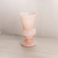 Vintage Medium Light Pink Glass Footed Vase with More Narrow Opening