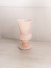 Vintage Medium Light Pink Glass Footed Vase with More Narrow Opening