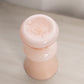 Vintage Medium Light Pink Glass Footed Vase with More Narrow Opening