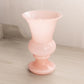 Vintage Medium Light Pink Glass Footed Vase with Wider Opening on Top