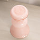 Vintage Medium Light Pink Glass Footed Vase with Wider Opening on Top