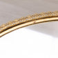 Vintage Medium Oval Mirror Tray with Gold Tone Border and 4 Toes