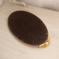 Vintage Medium Oval Mirror Tray with Rose Handles