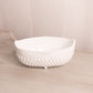 Vintage Medium Oval White Milk Glass Hobnail Bowl with 4 Toes