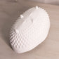 Vintage Medium Oval White Milk Glass Hobnail Bowl with 4 Toes