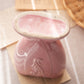Vintage Medium Pink Ceramic Scroll Detail Vase