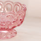 Vintage Medium Pink Glass Moon and Star Footed Bowl