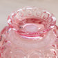 Vintage Medium Pink Glass Moon and Star Footed Bowl