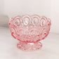 Vintage Medium Pink Glass Moon and Star Footed Bowl