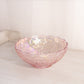 Vintage Medium Pink Iridescent Imperial Glass Bowl w/ Floral Designs