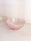 Vintage Medium Pink Iridescent Imperial Glass Bowl w/ Floral Designs