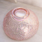 Vintage Medium Pink Iridescent Imperial Glass Bowl w/ Floral Designs