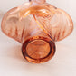 Vintage Medium Pink Orange Glass Bird Basket