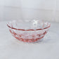 Vintage Medium Pink Scalloped Bowl with Square Details