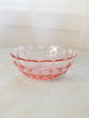 Vintage Medium Pink Scalloped Bowl with Square Details