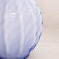 Vintage Medium Purple Blue Swirl Cased Glass Vase with Ruffle Edge