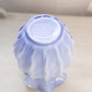 Vintage Medium Purple Blue Swirl Cased Glass Vase with Ruffle Edge