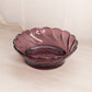Vintage Medium Purple Glass Bowl with Swirl Design
