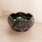 Vintage Medium Purple Iridescent Carnival Glass Bowl Scalloped Edge