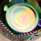 Vintage Medium Purple Iridescent Carnival Glass Bowl Scalloped Edge