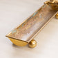 Vintage Medium Rectangular Brass Leopard Dish