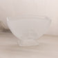 Vintage Medium Rectangular Clear Satin Glass Vase with Bird Designs