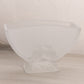 Vintage Medium Rectangular Clear Satin Glass Vase with Bird Designs