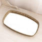 Vintage Medium Rectangular Gold Tone Mirror Tray with Rounded Edges