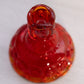Vintage Medium Red Amberina Glass Moon and Star Candlestick (Glows)