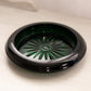 Vintage Medium Shallow Circular Dark Green Glass Dish