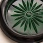 Vintage Medium Shallow Circular Dark Green Glass Dish