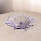 Vintage Medium Shallow Purple Glass Bowl with 3 Toes