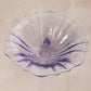 Vintage Medium Shallow Purple Glass Bowl with 3 Toes