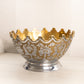 Vintage Medium Silver and Gold Tone Bowl with Fancy Designs