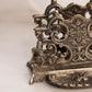 Vintage Medium Silver Tone Ornate Letter Napkin Holder